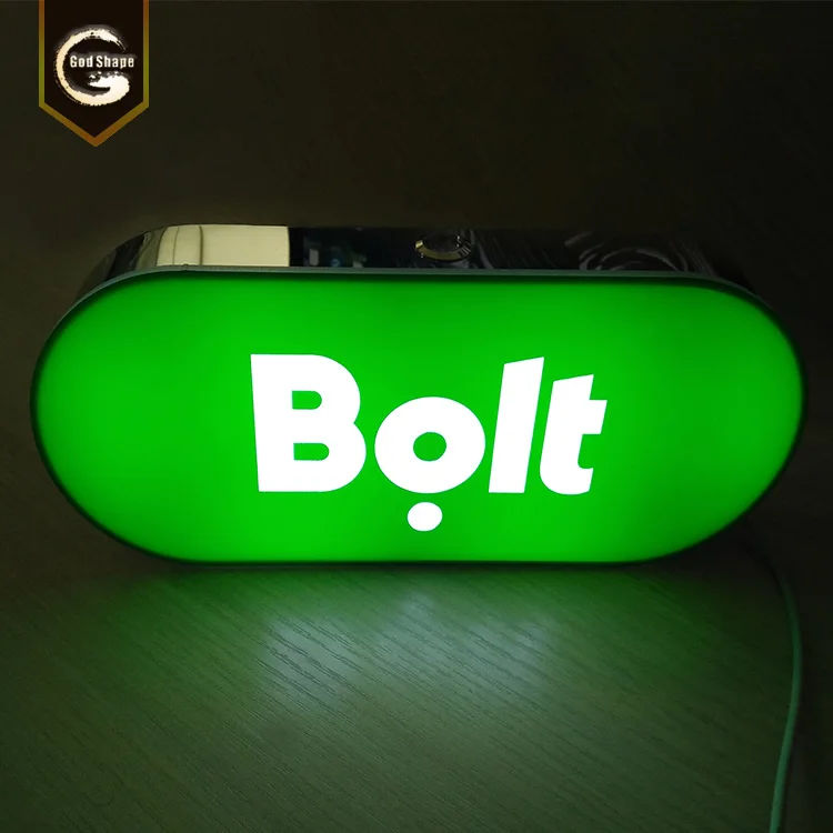 Custom signage maker logo sign lightbox light up signage usb taxi car light box