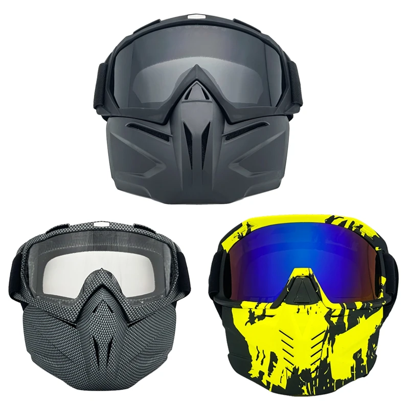 Custom Anti-Fog Motocross Glasses UV400 Facial protective cover TPU Frame Anti-Reflective Lenses