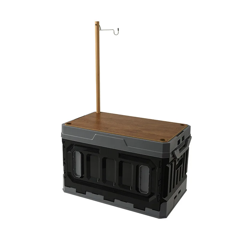 Foldable Box Table 95L Storage 3 Layers Boxes Camping Tent Box Raised Portable