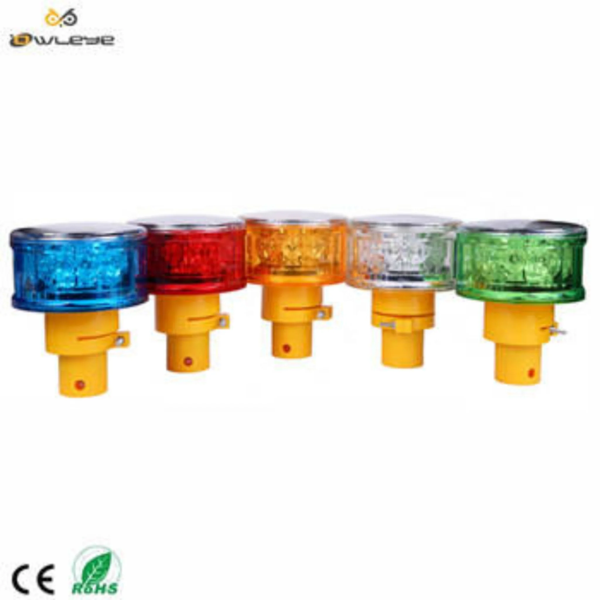 Wireless Round 12LED Road Traffic Light IP66 Flashing Green Solar Warning Light With Bracket