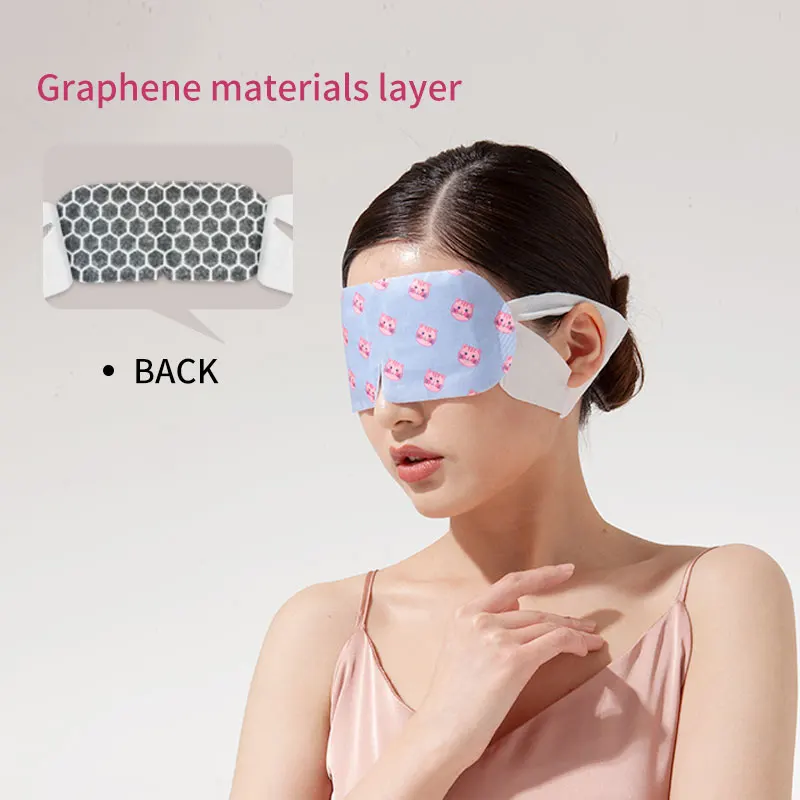 New products disposable sleep heated warm steam warmer self heating eye mask patch hot warming graphene steam eye mask for sleep