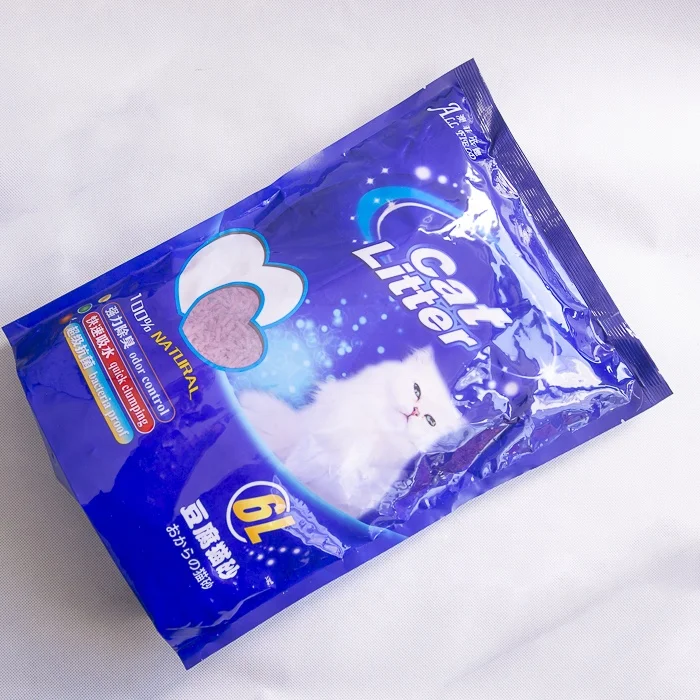 Accept custom different green tea scent natural plant tofu cat litter