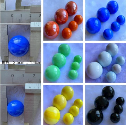 white black red yellow blue green glass marble balls for game