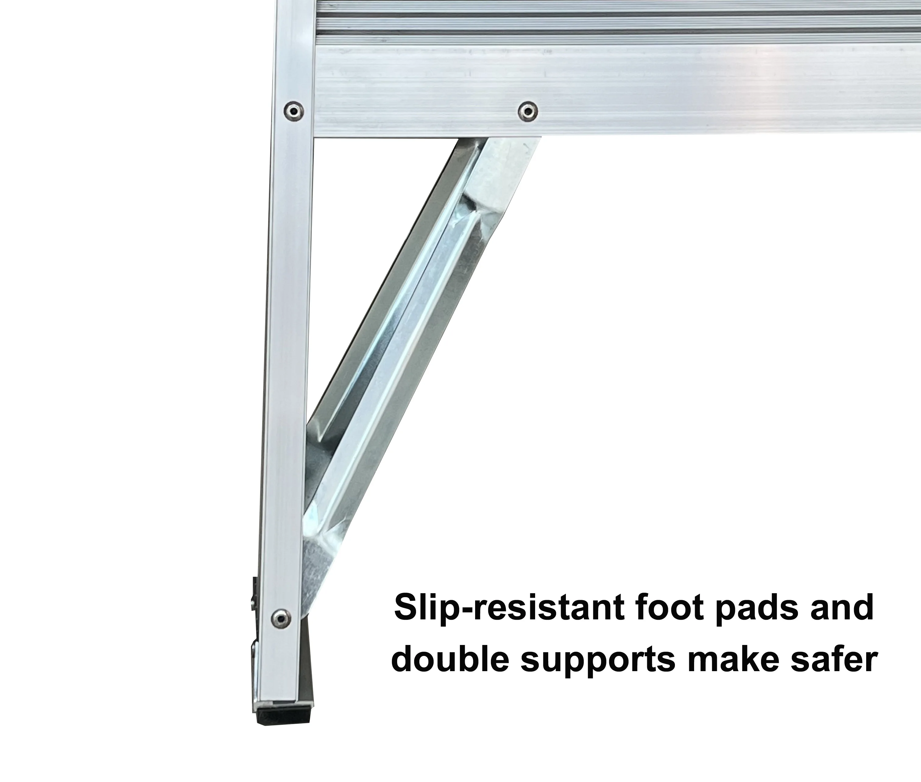 Aluminum High Strength Thicken Profile Scissor A type Step Ladder With 2 Tool Tray Household Portable Light Weight