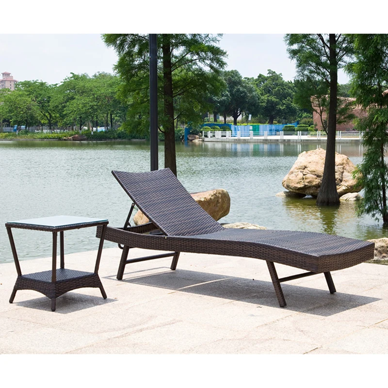 Outdoor Garden Patio Daybed Rattan Wicker Sun Lounger Chaise Lounge