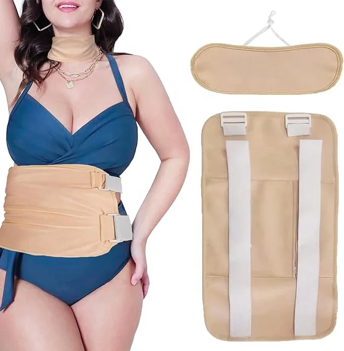 Best sales 2023 new products castor oil self adhesive patches with Adjustable Strap and Pocket for Liver Detox