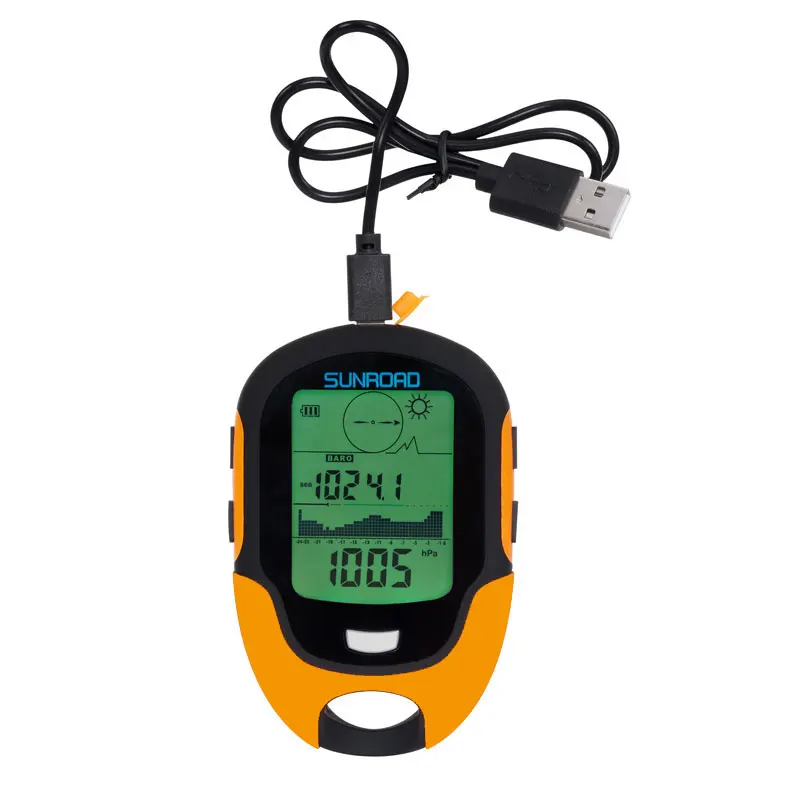 Handheld FR500 Digital Altimeter Temperature Humidity Compass Max/Min Altitude Hot Gain/Loss-for Climbing Barometer Hygrometer