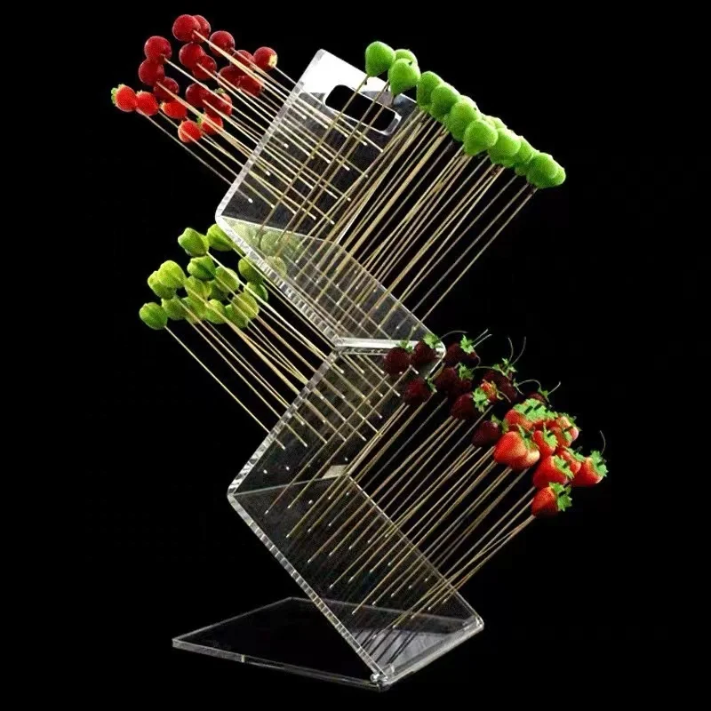 Vertical Acrylic Lollipop Display Rack Heat Bending Acrylic Cake Riser For Supermarket