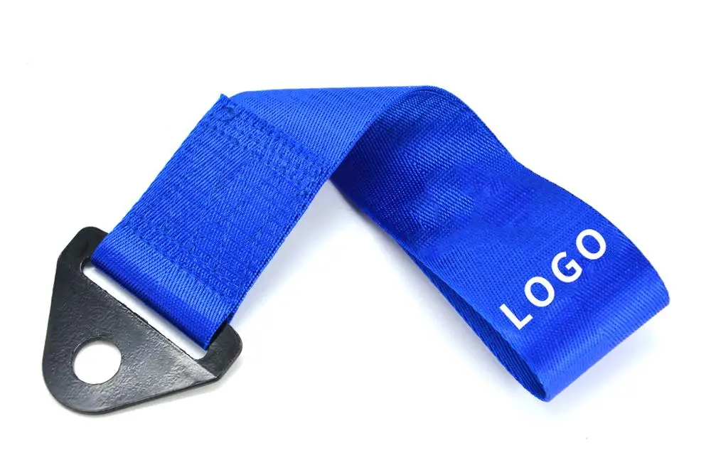 25cm Car Tractor Race Nylon JDM Towing Screen Printing Decorated High Strength Racing Tow Strap For Front Rear Bumper