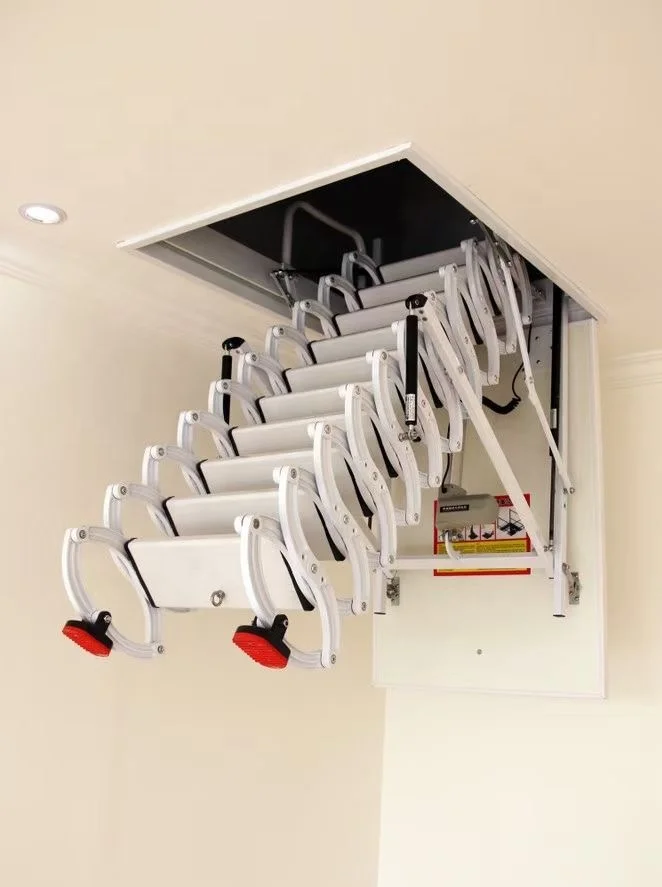 Telescopic stairs Custom Folding Orange Loft Ladder Aluminium Attic