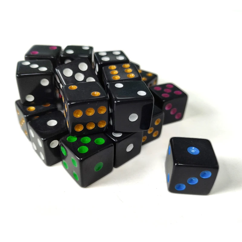 Настольная игра ИНДИВИДУАЛЬНАЯ ЧАСТНАЯ ролевая Dnd 6 лиц круглая Питьевая пикантная для взрослых Любовь Акриловые 6-сторонние цветные черные кости 16 мм