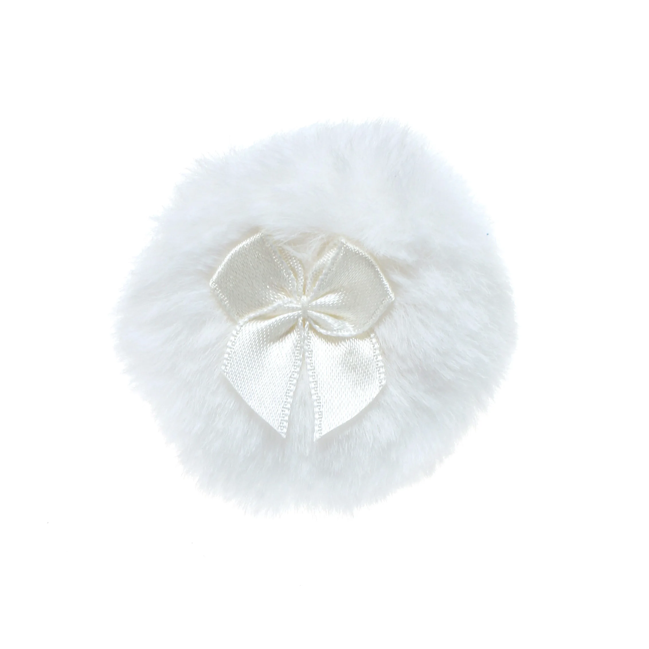 Imitation rabbit fur super soft long hair ribbon bow face body loose powder highlight powder puff