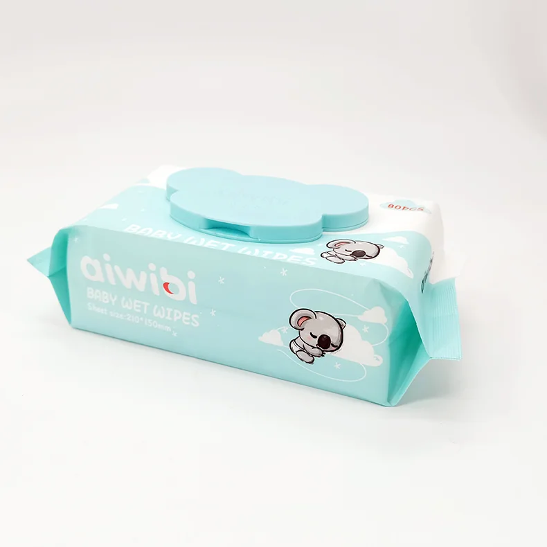 High Quality Cleaning Baby Wet Wipes Unscented awibi disposable water wipes  for  skin hand face