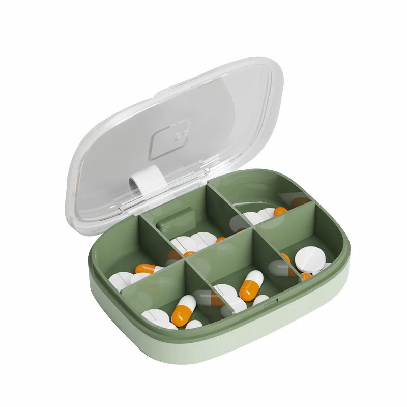 Amazon Hot sale ABS material pill box portable weekly  pill box  7 compartments pill case storage organizer