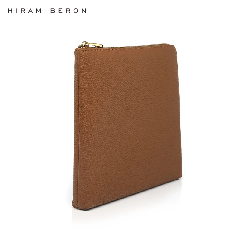 Hiram Beron Fashion Elegant Soft Leather clutch bag Envelope Bag for Women