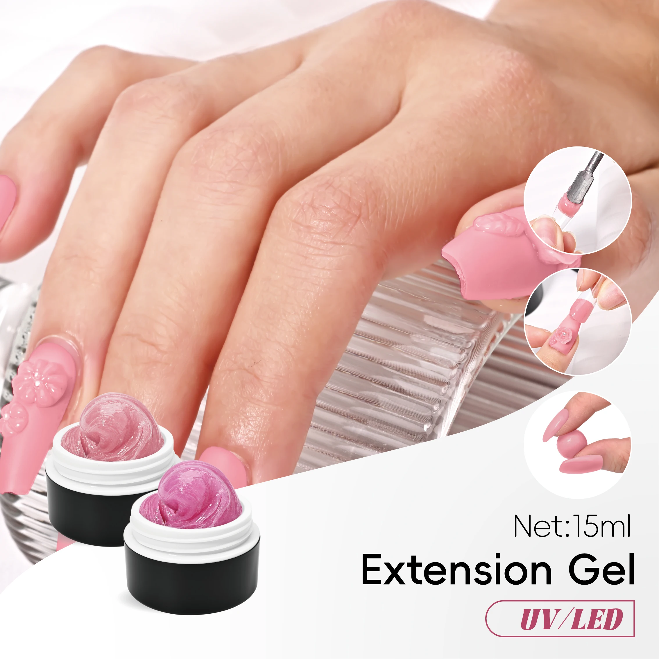 Фабрика Aosmei, прямые продажи, 3D резьба, гелевая скульптура, наращивание, прозрачный мягкий твердый гель для творчества ногтей