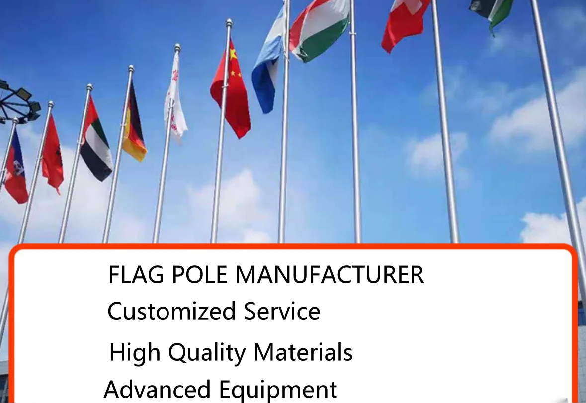 Customized Aluminum/stainless Steel Flag Pole The Price Of Stainless Steel Hairlined 10ft 20ft 30ft Outdoor Roof Flagpole