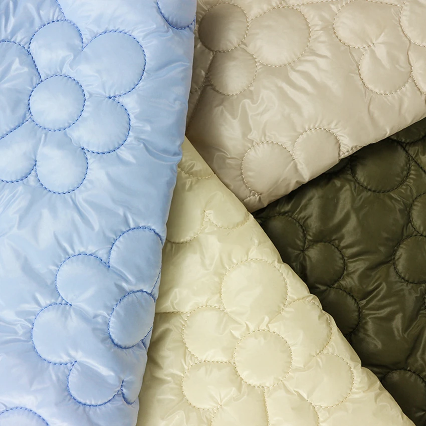 windbreaker oil cired quilted nylon fabric