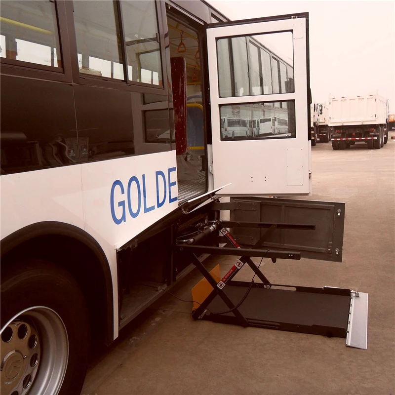 WL- UVL-1300 Wheelchair Lift for buses with CE and EMARK certification installed in bus luggage