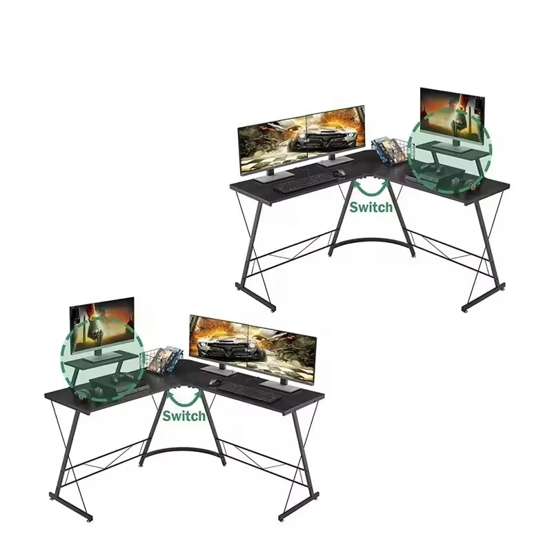 Esports Home Office Modern Custom Ergonomic Laptop Table L Shaped Gamer Desk  Study Gaming PC Computer Table Desk