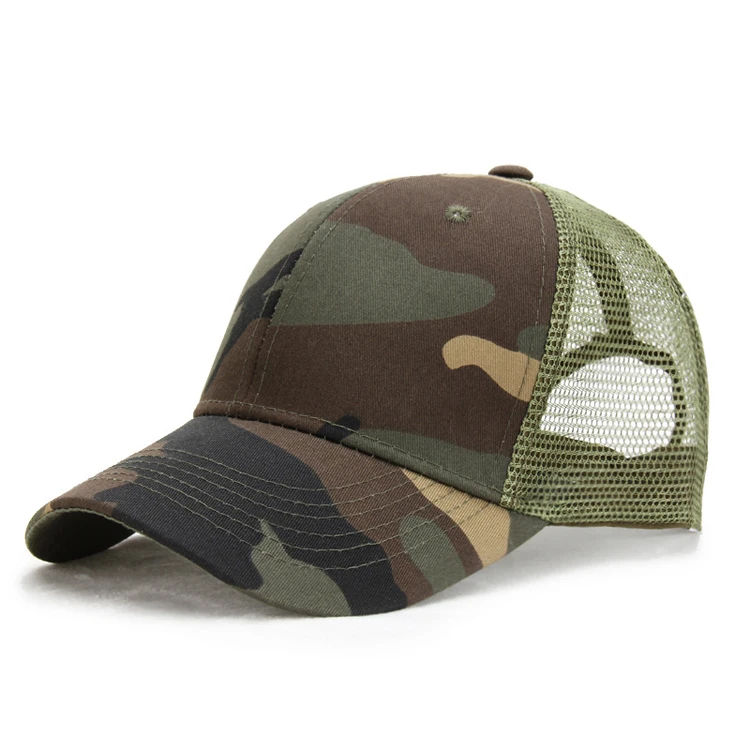 Camouflage tucker hat mesh blank caps hat trucker cap hat camo trucker mesh cap