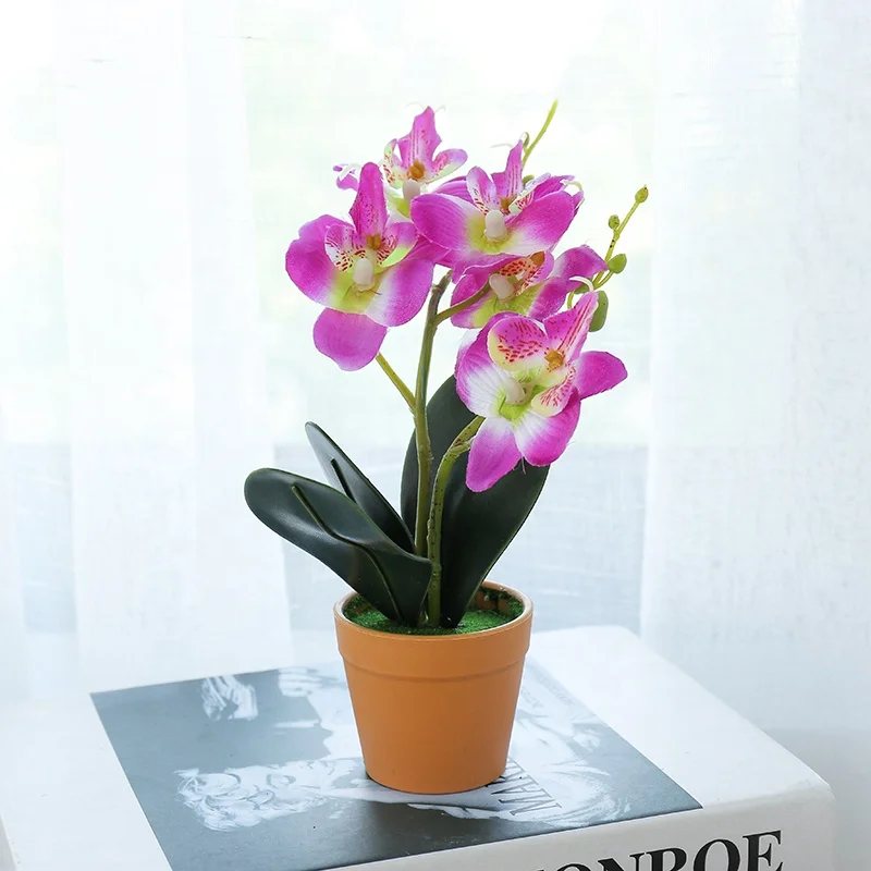 wholesale popular handicraft orchid flower artificial indoor flower For gift free