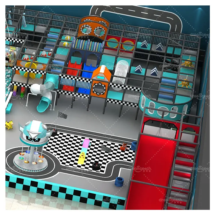 High Quality USA Commercial Children Games Swing Bridge Sets Adults Kids Trampoline Park Franchises