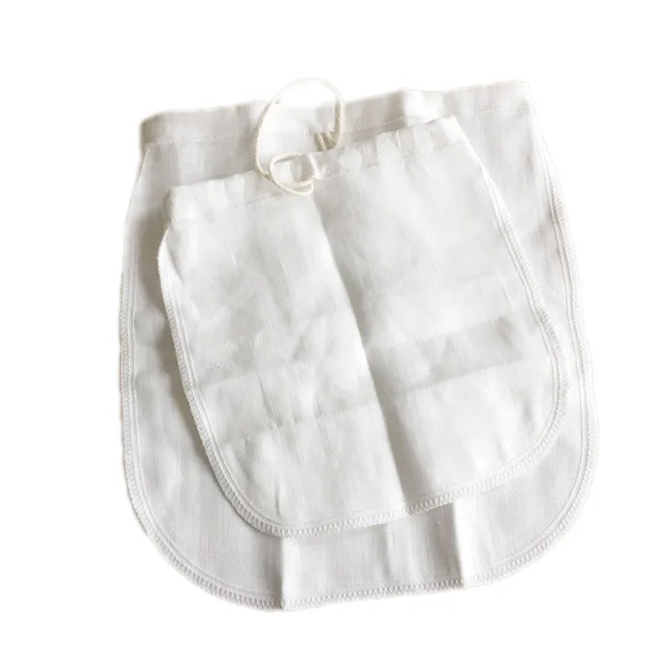 Customized Size 100% Natural Hemp Nut Milk Bag Brew Coffee Bag