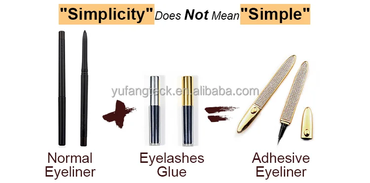 New Trendy Eye Liner Waterproof Magic Lashglue Glue Pen Eyeliner Pencil Tube Adhesive Eye Liner Liquid Eyeliner