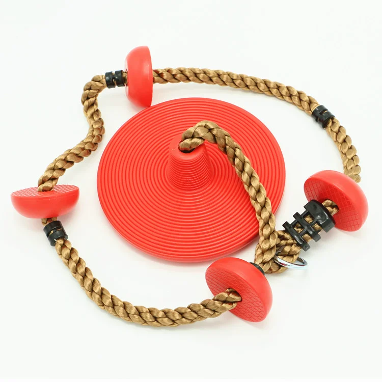 Disc tree swing with rope for outdoor play blue Red,green,yellow outdoor playground plastic