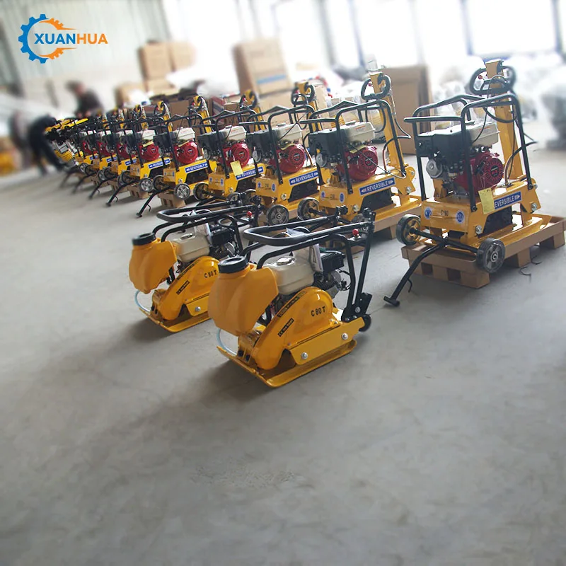 electric dynamic vibratory forward and reverse soil floor plate compactor machine