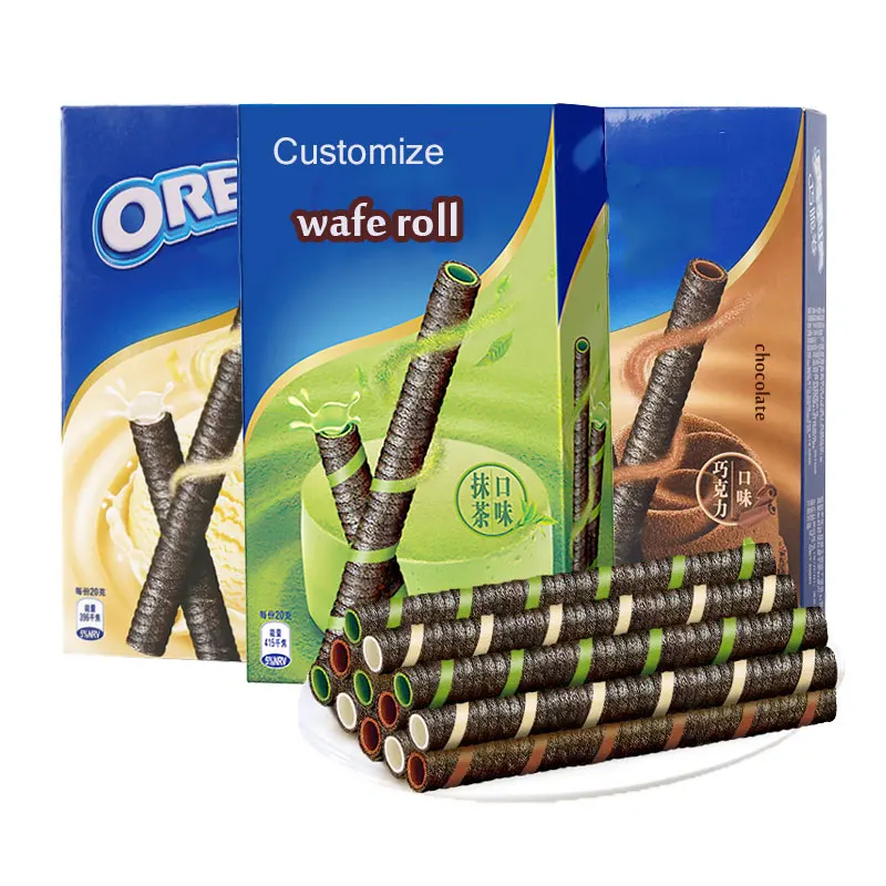 OEM Wafer Roll And Wafer Bites Exotic Snacks Set Sandwich Crispy Biscuit Cookies