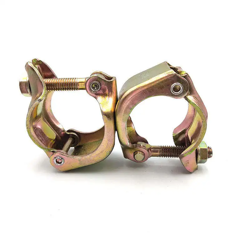 Electroplated Color Zinc Pressed Double Coupler Jointer Drop Forged Swivel Clamp for Tube