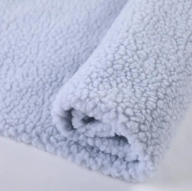 RL Wholesale Anti Pill Super Soft Cheap Wool Polar Sherpa Boucle Fleece Fabric For Winter Coat
