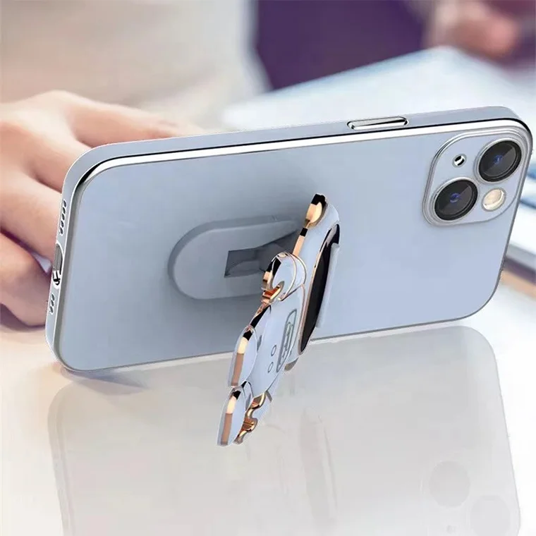 Astronaut Kickstand Electroplating Phone Case Shockproof Cover 6d Phone Case Cover For Iphone 11 12 13 14 Pro Max