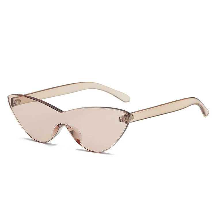 Colorful Wholesale Vendor Cheap Uv400 Cat Eye Shades Lady 1 dollar Sun Glass Oem Women Rimless Sunglass