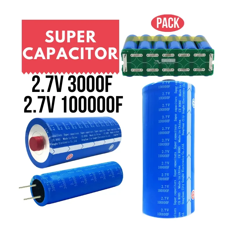 Графеновый Суперконденсатор высокого farad 2.7v100000f высокотоковая солнечная батарея