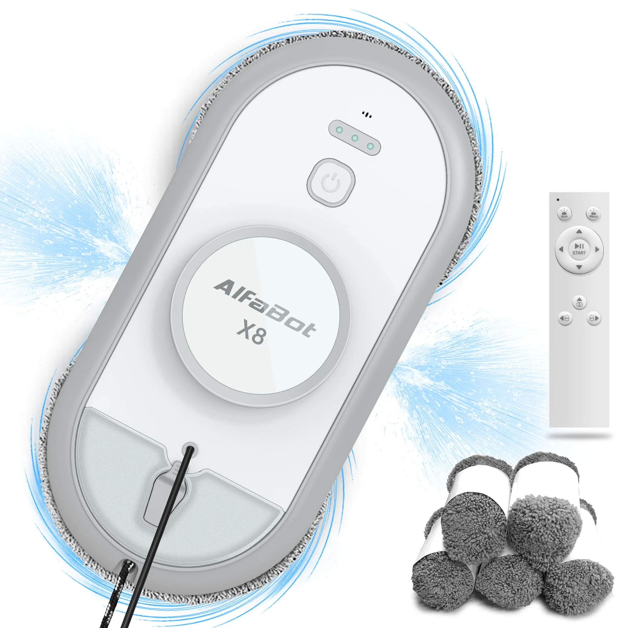 Customization window washer robot black color robot vacuum cleaner automatic intelligent window cleaner home cleaning robotic
