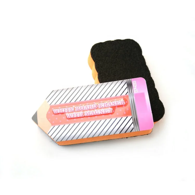 Cute and funny Pencil design shape  Three dimensional relief printing Magnetic blackboard eraser