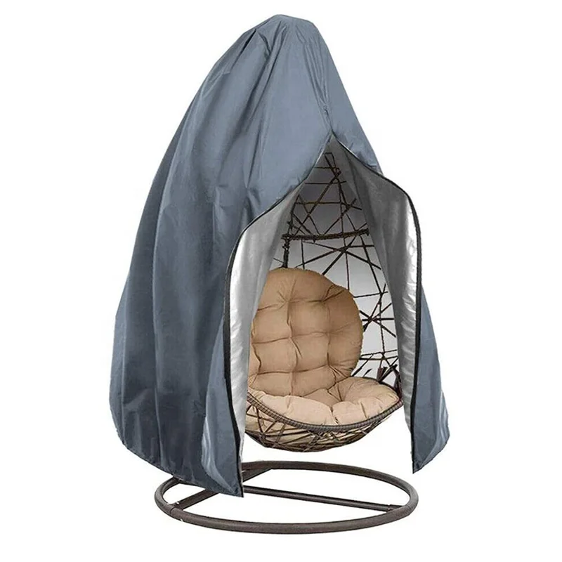 Outdoor Hanging Rocking Chair Cover Eggshell Style Single Seat Waterproof Swing Patio Hanging Chair Cover