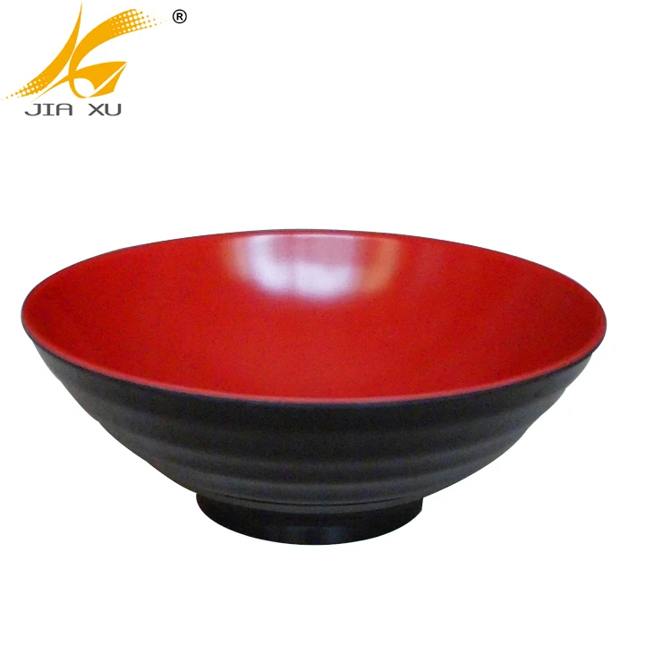 melamine ware red and black color line bowl