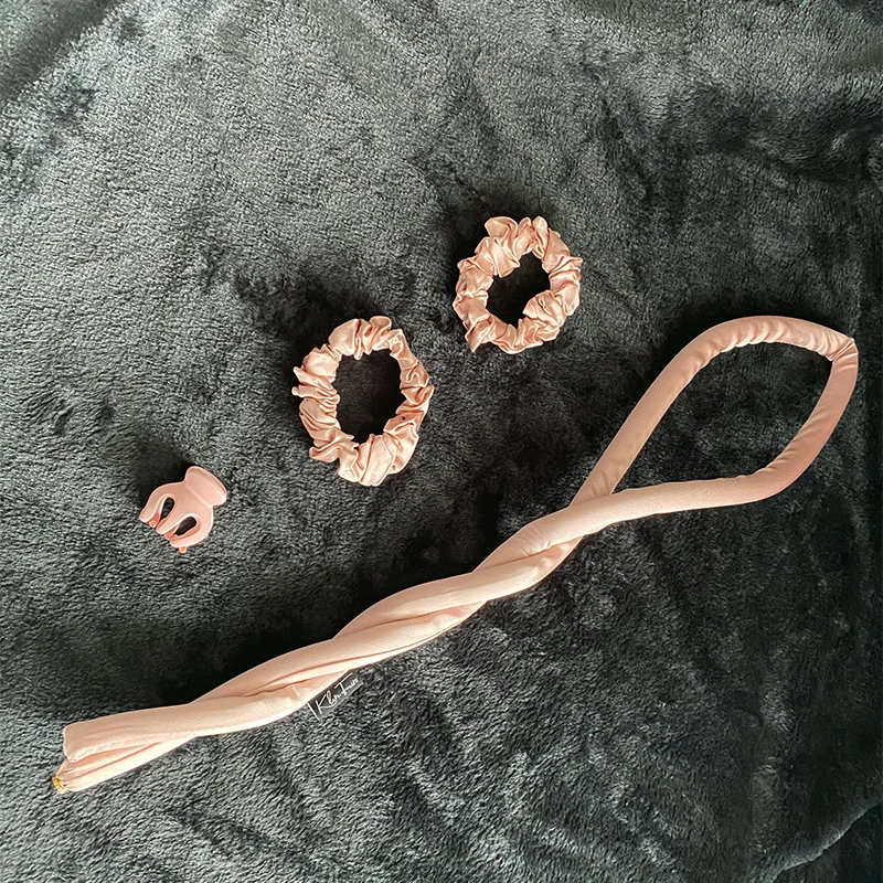 Small curl  skinny silk heatless hair curler ribbon slim curling no heat wand