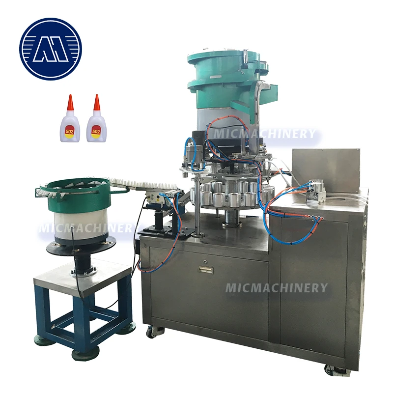 Semi-automatic AB White Cyanoacrylate Capping Liquid small 502 Adhesive Super Glue Filling Machine