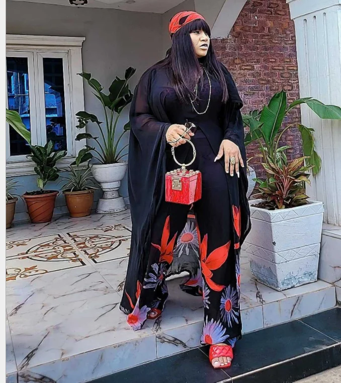 New Style African National Costume Suit Top Chiffon Digital Printed Wide Leg Two-piece Set