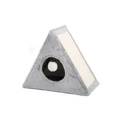 wholesale luxury pet home 6 styles plush cat bed foldable cat bed house pet furniture house with scratching pad