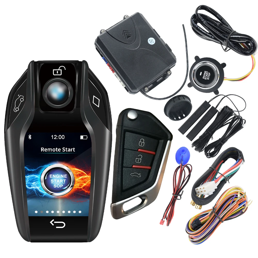 Hot Sale Two Way LCD Remote Engine Start Car Alarm Car Security System Box SPY Item Controller Pcs Starter