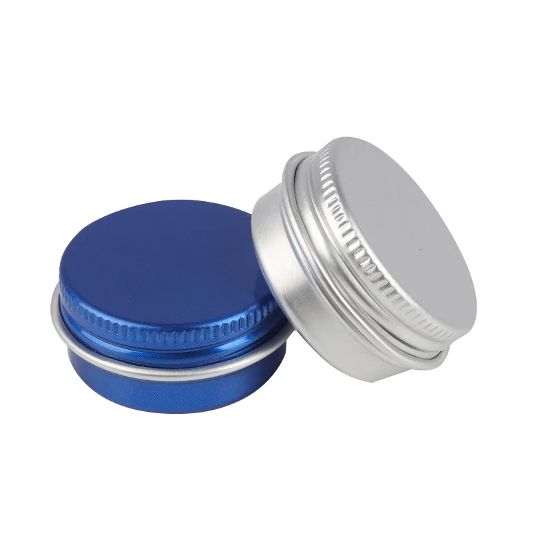 10g Silver Blue Gold Pink Screw Top Solid Perfume Tins Small Aluminium Jar Custom Printed Metal Lip Balm Tin Can