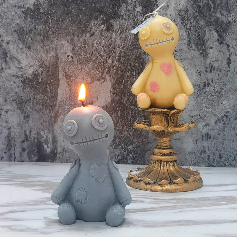 DUMO Horror Voodoo Doll Candle Mold Silicone Watchover Voodoo Baby Dolls Candle Handmade Home Decoration Custom Mold