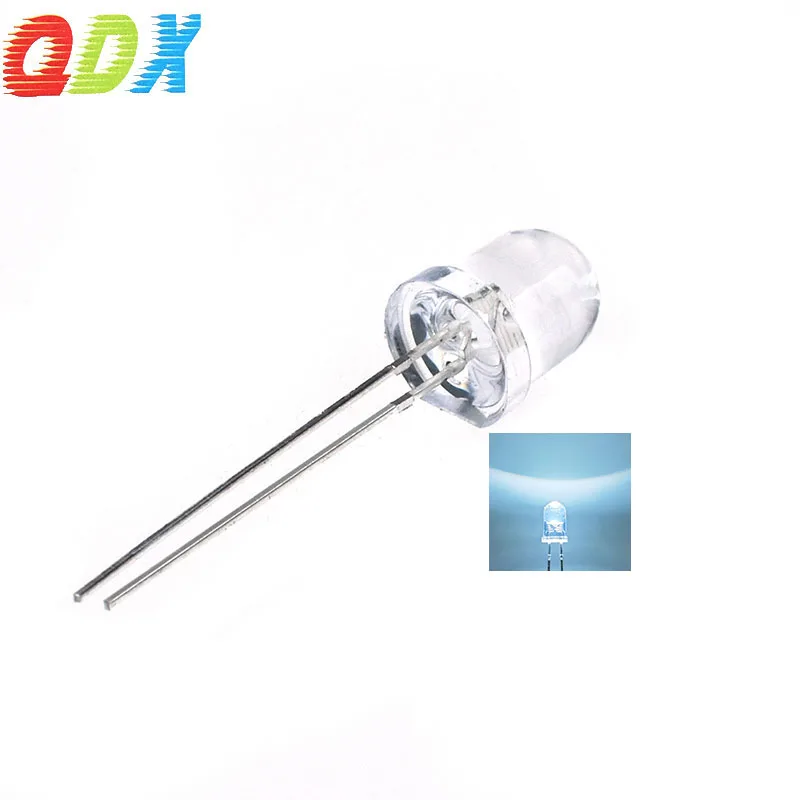 China Factory sales  led diode 8mm  white hair white diffused super bright   LED Encapsulation Series led module 500pcs/bag