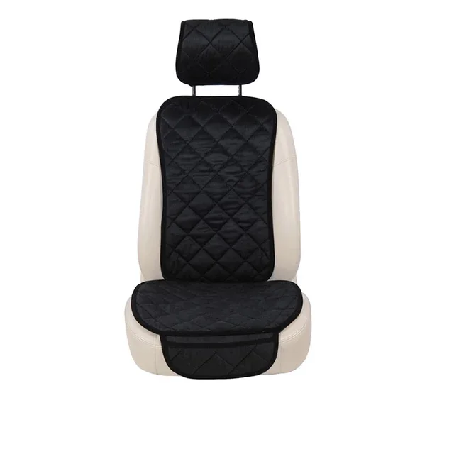 4 Colors Flocking Cloth Warm Cushion Cover Winter Diamond Pattern Car Seat Cover